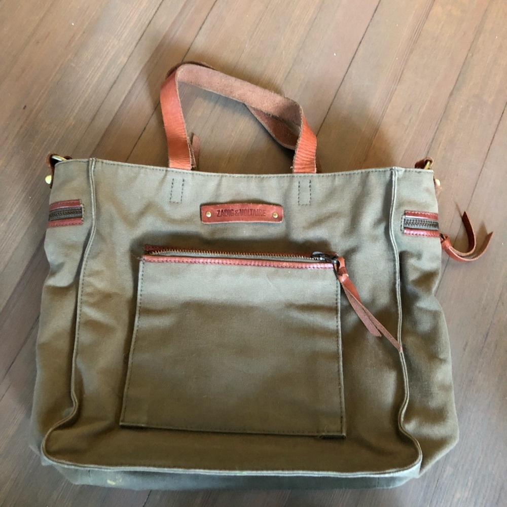 Zadig and Voltaire crossbody khaki bag